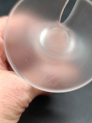 Botella de vidrio soplado artística