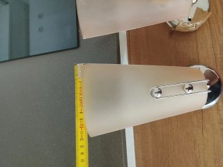 Coppia applique vetro soffiato rosa