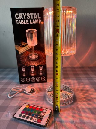 Lampada da tavolo in cristallo RGBW
