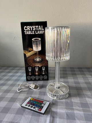 Lampada da tavolo in cristallo RGBW