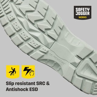Safety Jogger zueco seguridad trabajo blanco