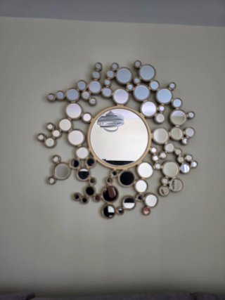 Espejo moderno actual Decorativo dorado 100x100
