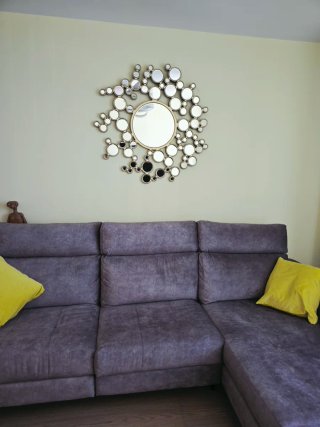 Espejo moderno actual Decorativo dorado 100x100