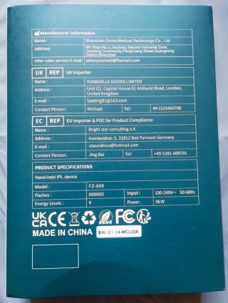 Epilatore IPL FZ-608 luce pulsata + accessori
