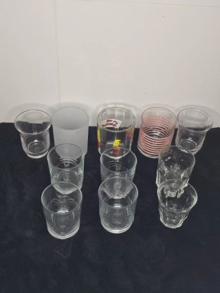 Lote de vasos de cristal variados