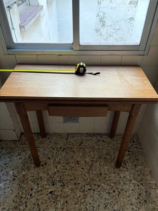 regalo mesa de cocina de madera. extensible 90x40