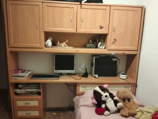 Mueble juvenil: escritorio y cama