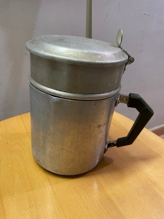 Cazo  antiguo de aluminio