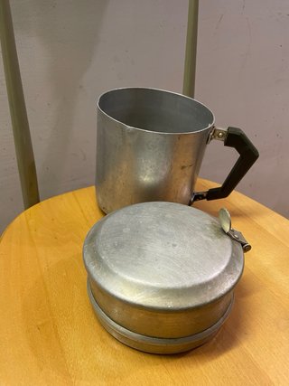 Cazo  antiguo de aluminio
