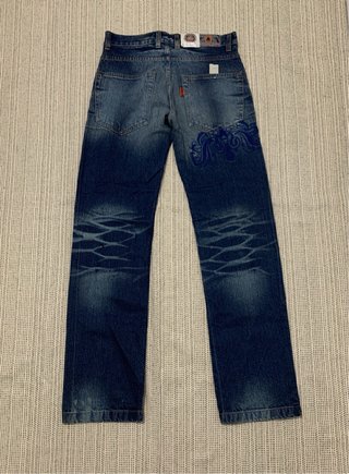 Pantalón vaquero Crema azul