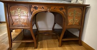 Escritorio Modernista Armario Silla Madera