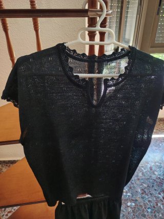 2 conjuntos blusa y pantalón negro mujer