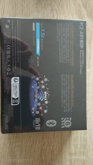Adaptador WiFi 6 PCIe ASUS AX1800 Bluetooth 5.2