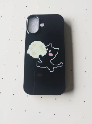 Funda iPhone 17 Gato Pixel Luna