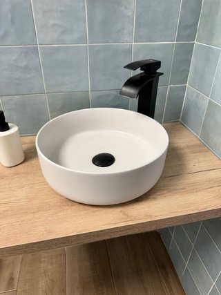 Lavabi rotondo bianco opaco 37x37x12 cm