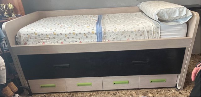 Cama Nido Beige y Negra