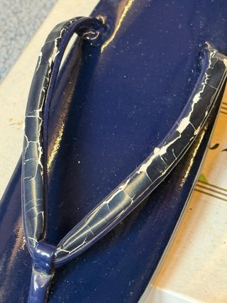 Ciabatte Zōri Giapponesi Vintage Blu