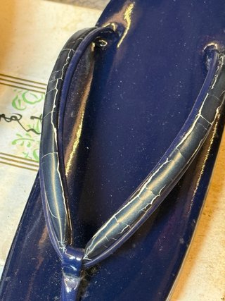 Ciabatte Zōri Giapponesi Vintage Blu