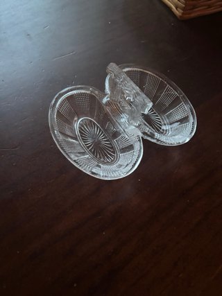 Salero de cristal francés pellizco