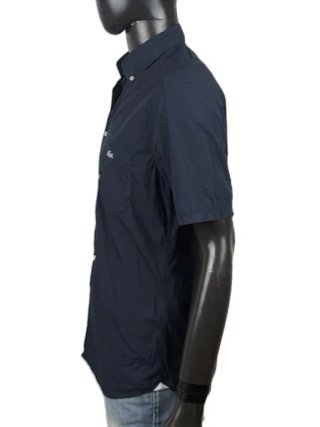 Camicia Lacoste Uomo Taglia 40 M Blu Manica Corta