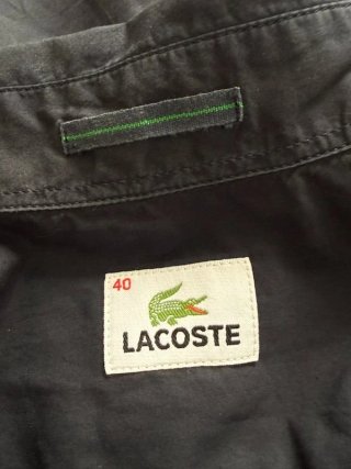 Camicia Lacoste Uomo Taglia 40 M Blu Manica Corta