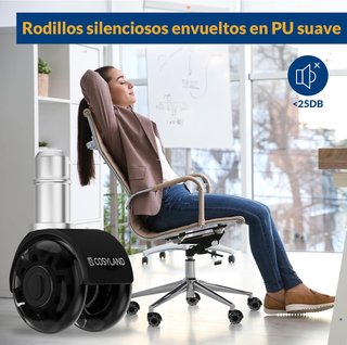 Ruote per sedia da ufficio COSYLAND silenziose e morbide