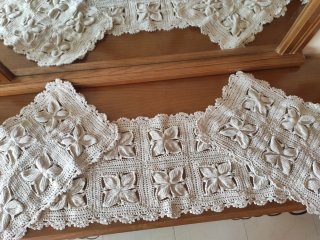 3 Tapetes Crochet hojas