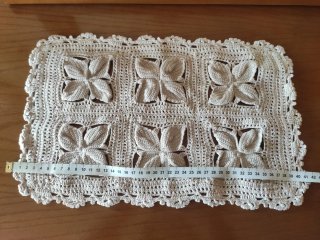 3 Tapetes Crochet hojas