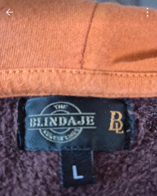 Sudadera vintage marrón con rayas naranjas