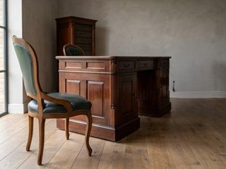 Set Ufficio Classico Pelle e Legno