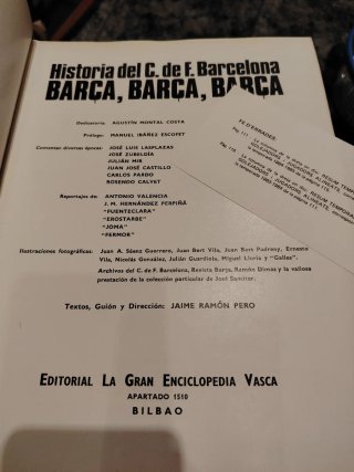Libro año 1971 Historia del Fútbol Club Barcelona