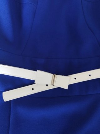 Vestido azul Mercedes de Miguel