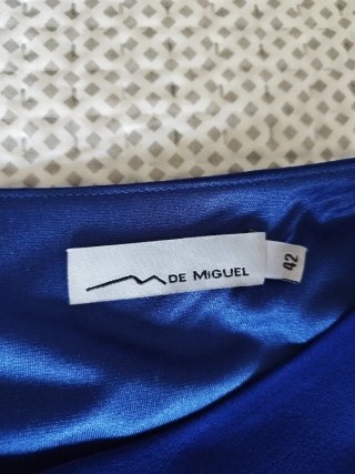 Vestido azul Mercedes de Miguel
