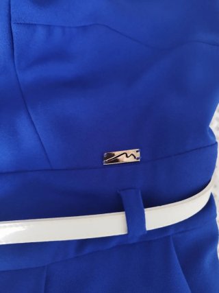 Vestido azul Mercedes de Miguel