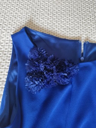 Vestido azul Mercedes de Miguel