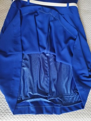 Vestido azul Mercedes de Miguel
