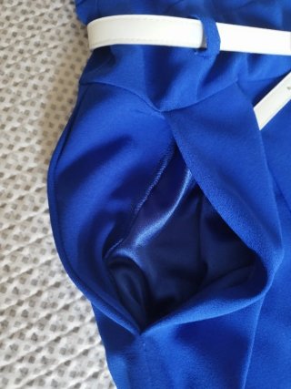 Vestido azul Mercedes de Miguel