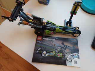 Lego Technic 42103 Dragster Completo con Manual