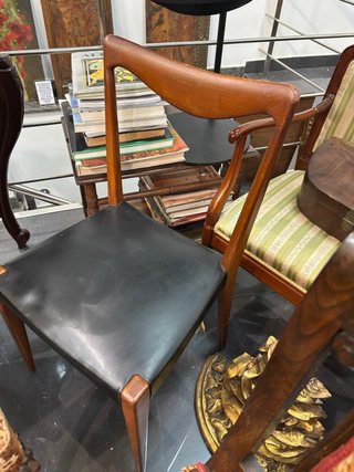 Sillas Vintage Cuero y Madera