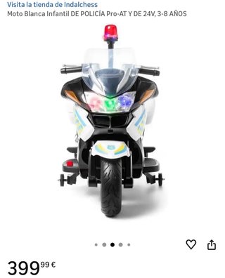 Moto Policía Infantil Eléctrica 24V