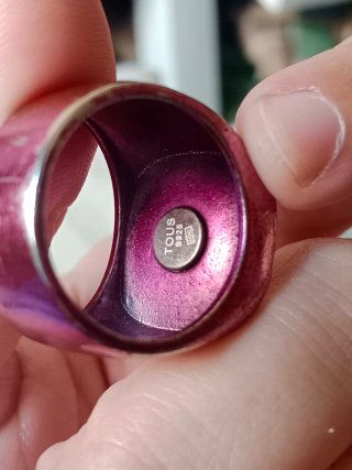 Anillo Tous Plata Rosa y Oro talla 10