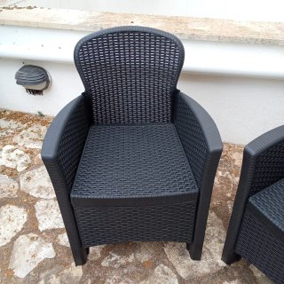 Pack 2 Sillas Jardín Trabella Sicily Negras