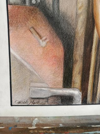 Dibujo a mano de máquina de tren