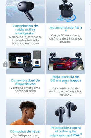 Vivo TWS 3e Auriculares Inalámbricos Negros
