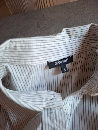 Camicia righe nere con cravatta Denny Rose tg. S
