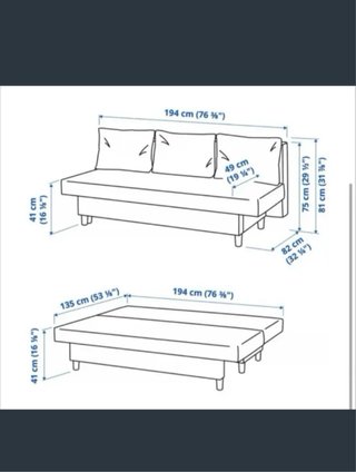Sofá Cama Gris Ikea con Arcón
