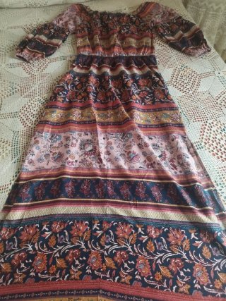 Vestido boho chic multicolor talla L