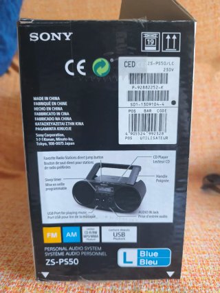 Sony ZS-PS50 Radio CD USB Beige/Gris