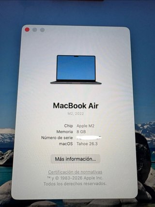 MacBook Air 2022 Plata/Gris Espacial