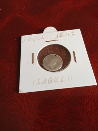 1 Real Plata 1847 Isabel II